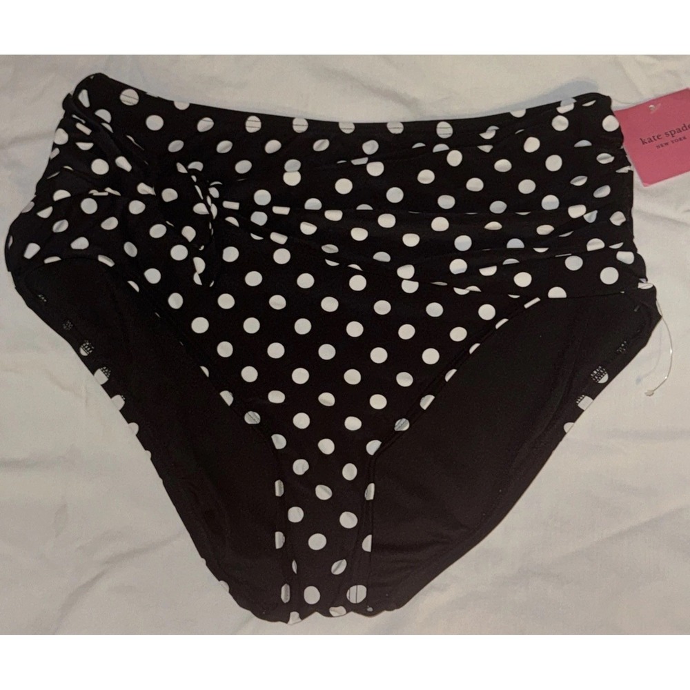 Kate Spade New York Lia Dot Tie High-Waist Bikini Bottom Swim Suit Bathing Suit‎